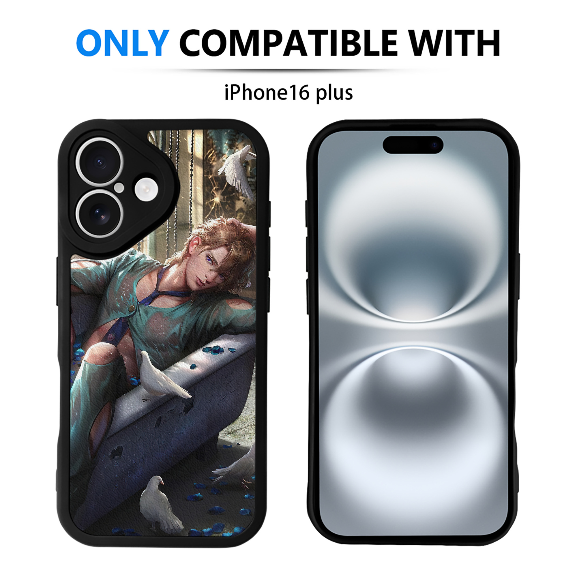 （画像用） ジョジョの奇妙な冒険 JoJo's Bizarre Adventure 【iPhone 16シリーズ対応】シリコンスマホケース（レザー調） 材質：シリコン